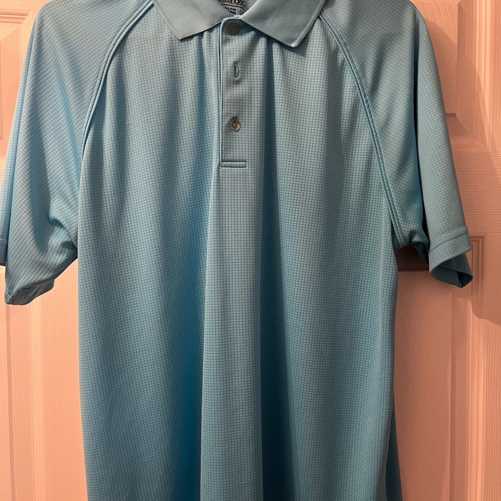 Blue golf polo